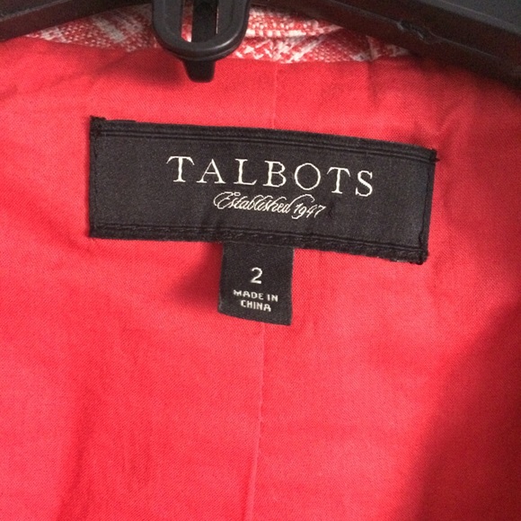TALBOTS PRINTED LINEN BLAZER - Picture 2 of 5